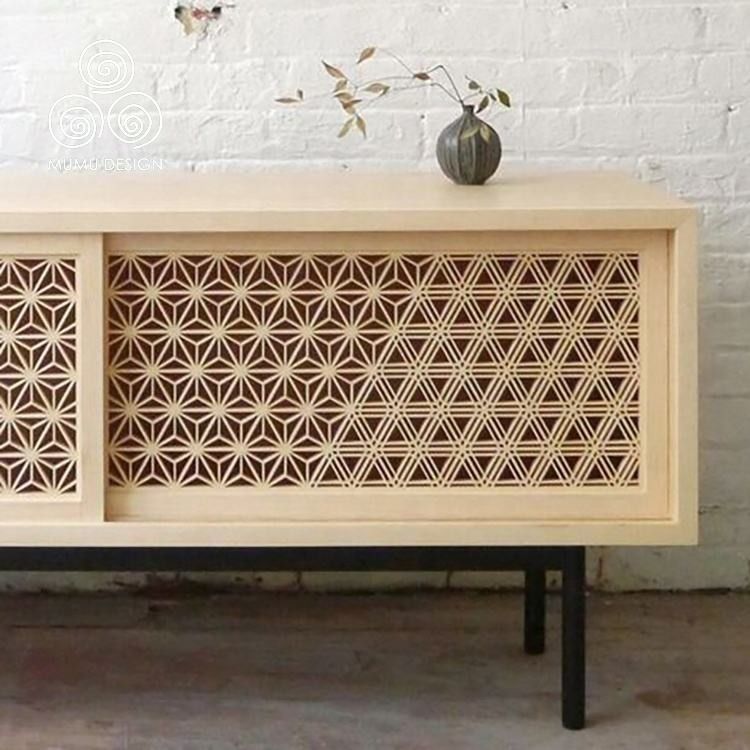 Französische feste hölzerne dekorative Trennwand Hinoki 3D Kumiko Products