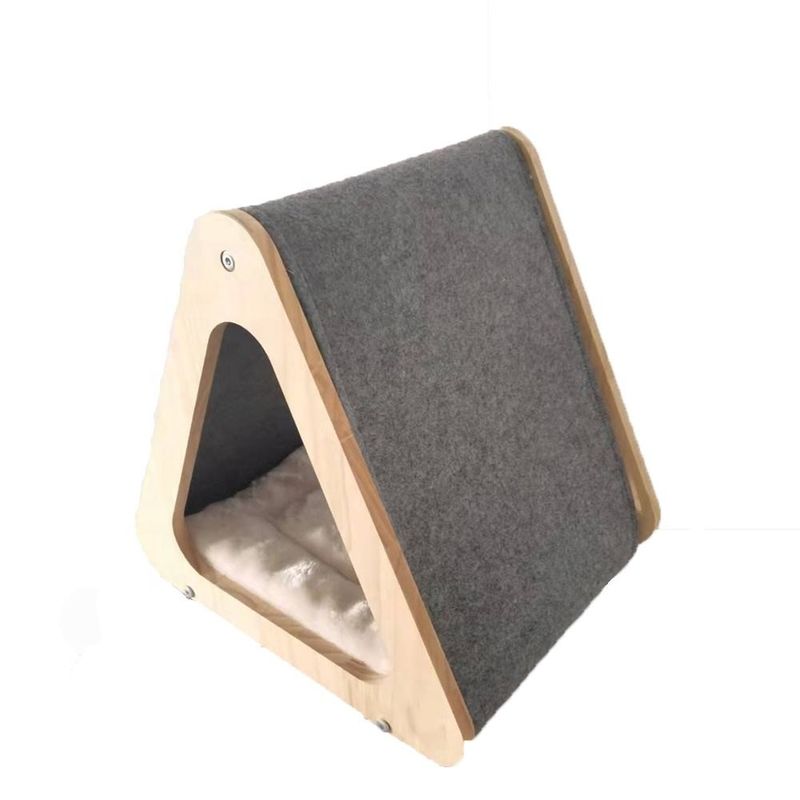 VERGASER hölzernes Cat Friendly Furniture Foldable Cat-Haus-Bett für das geglaubte Höhlen-Verkratzen