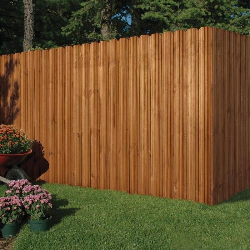 Fsc-Yard 8 Ft hoher Cedar Wood Fence Panel Outdoor Cedar Border Fence