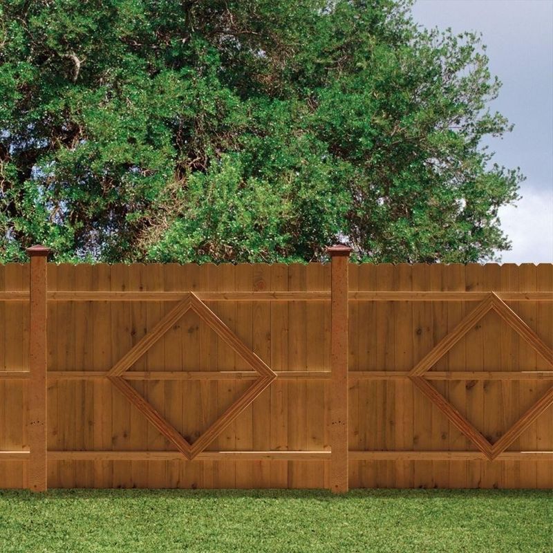 Fsc-Yard 8 Ft hoher Cedar Wood Fence Panel Outdoor Cedar Border Fence