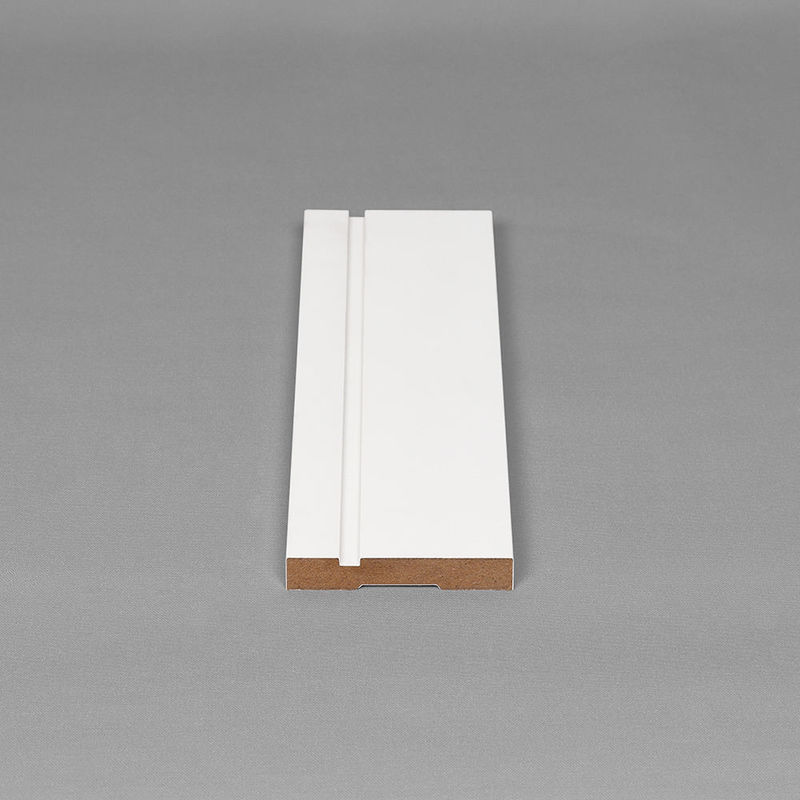 Wasserdichte weiße vorbereitete Mdf-Fußleiste bereitete hölzerne formende Eckdekoration vor