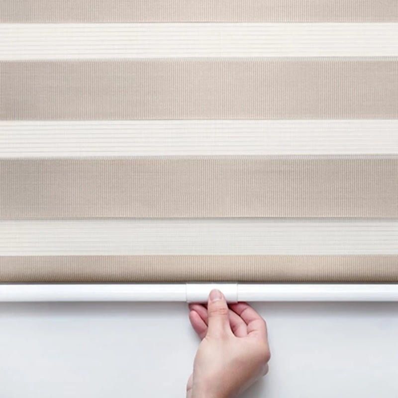 Doppeltes Fenster-drahtloser Vorhang macht Zebra-Rollen-Schatten zwei Schichten Anti-UV- blind