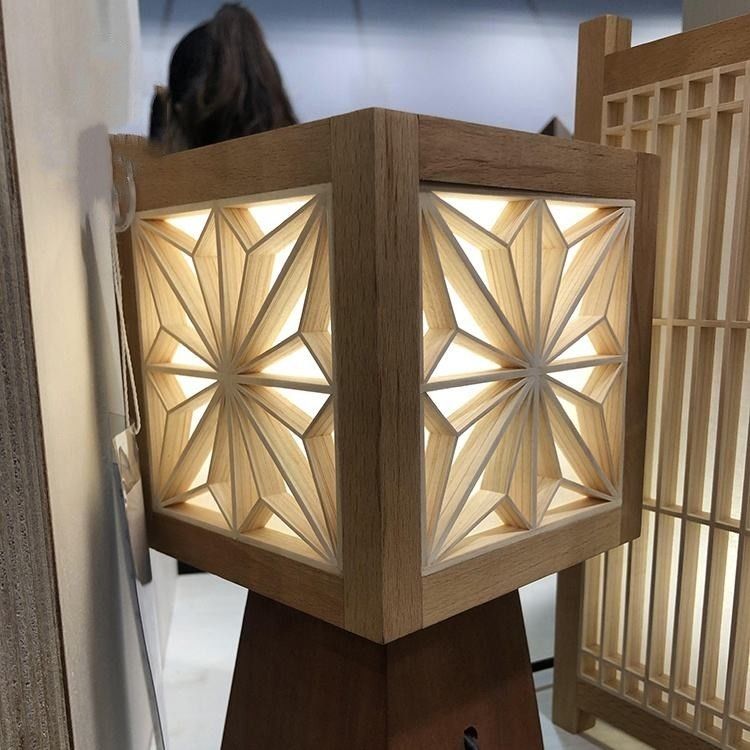 Rustikale dekorative Holz-Kumiko Led Water Bubble Wood-Teiler-Schirme für Restaurant