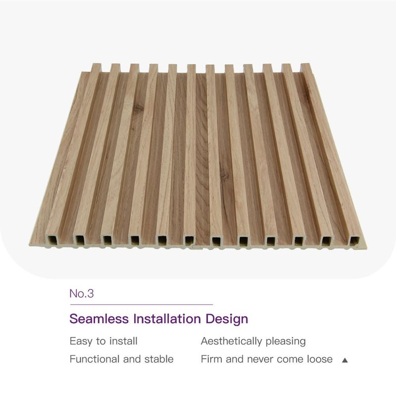 Hotel Wohnraum WPC Holz Innenarchitektur Große Wandplatten Dekoratives WPC Flutwandplatten