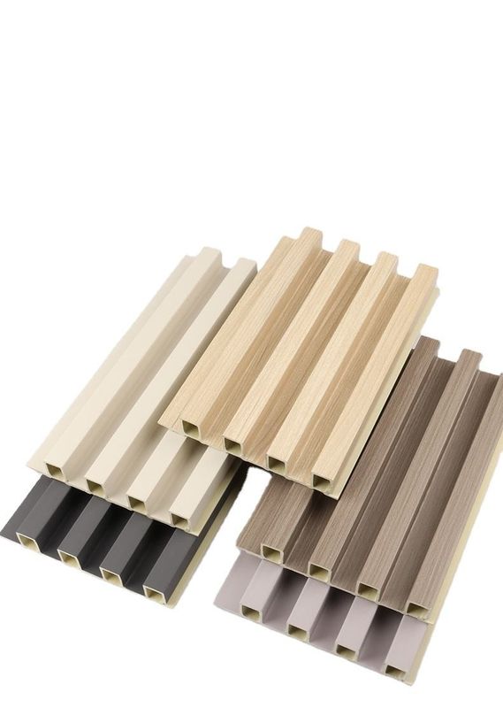 Einfache Installation Walnussfarbe Eco Holz Laminat Dekorationswandverkleidung 155*9 WPC-Panels