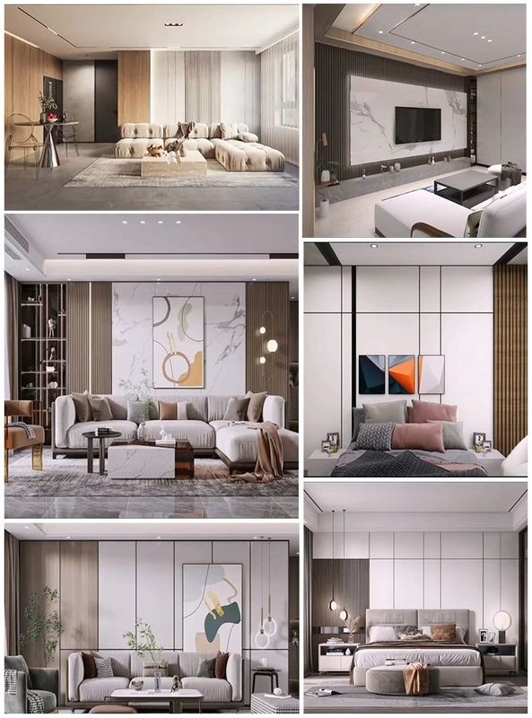 Innenarchitektur Holzfarbe Energieeffizient Witterungsbeständig Anti-Kratz WPC Wandplatte 3D Effekte