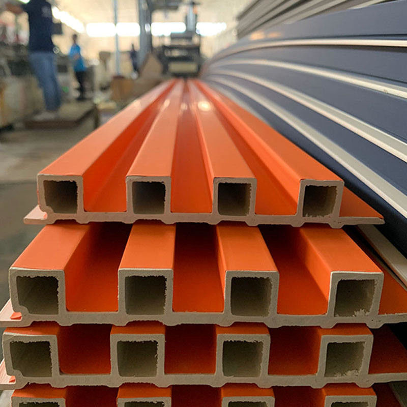 Moderne Art Holzkorn Feste Farbe Dekorative WPC Wandplatte für Wohnzimmer