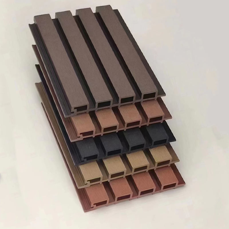 Hohe Qualität Hohlzaun Fluted Co-Extrusion Dekorativ Holz Kunststoff Verbundwerkstoff Wpc Außenwandverkleidung