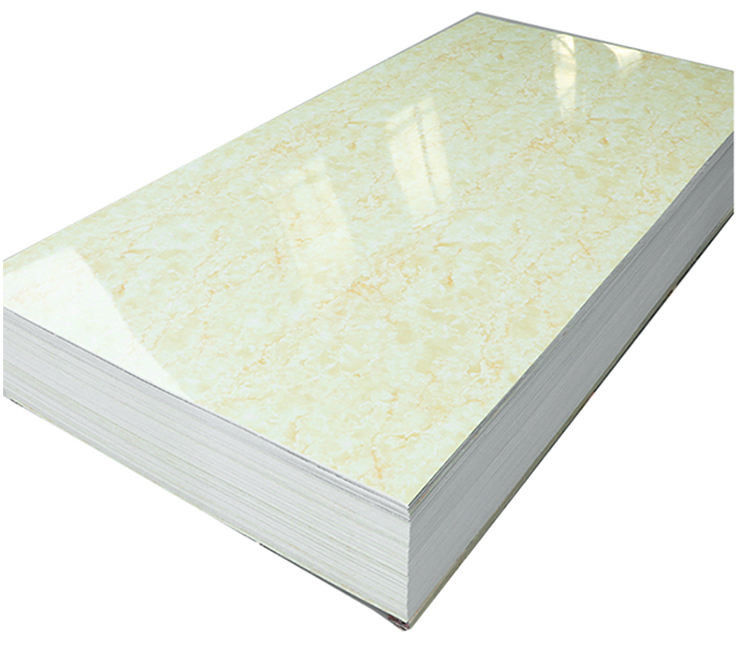 Einfache Installation Marmor-Look SPC Luxus Kunststoff Verschleiß-beständige Wand-und Bodenfliesen Innenraum Neues Produkt In China