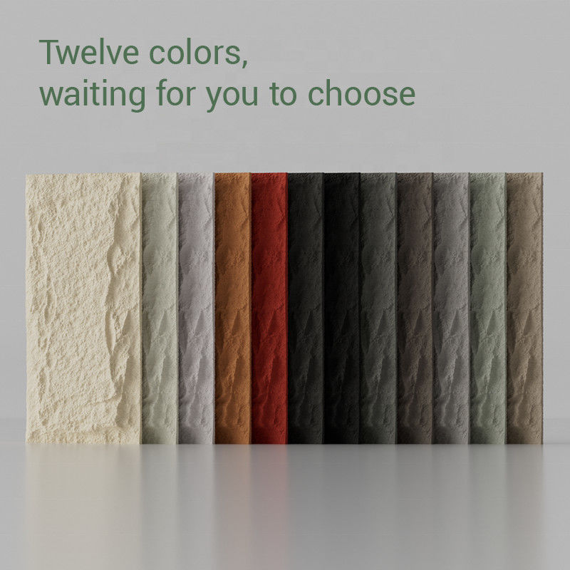 Kunststeinwandplatte aus PU Polyurethan Pilzstein 3D-Dekorationswandplatte aus Stein