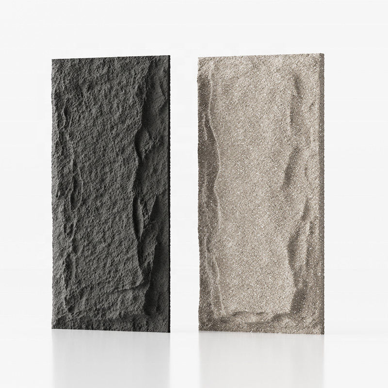 Kunststeinwandplatte aus PU Polyurethan Pilzstein 3D-Dekorationswandplatte aus Stein