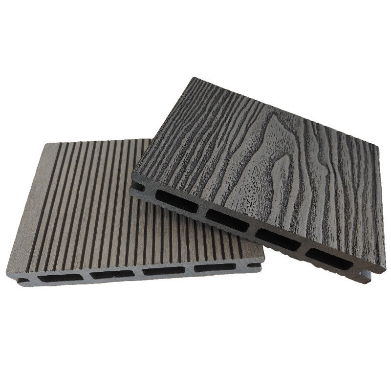 Außenholz Kunststoffverbund Decking Holzfußboden 3D geprägte WPC Fußboden Verbunddeck