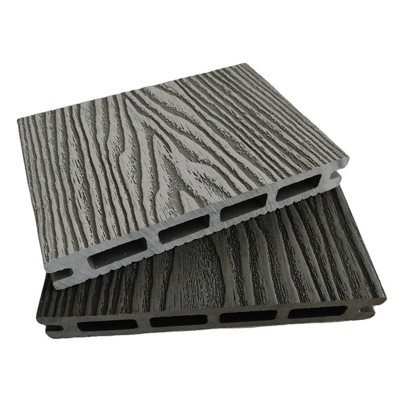 Außenholz Kunststoffverbund Decking Holzfußboden 3D geprägte WPC Fußboden Verbunddeck