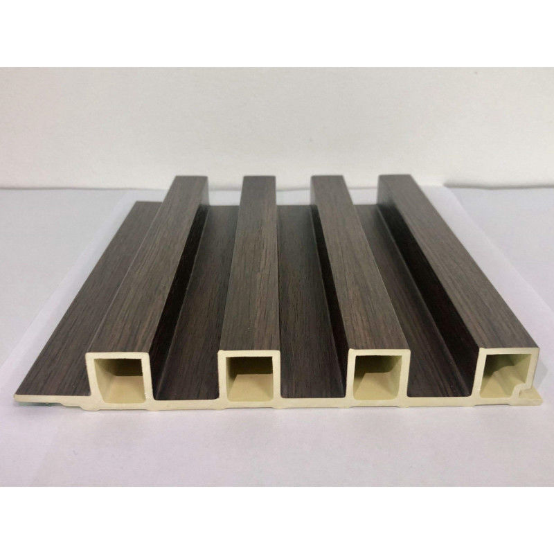 Innenarchitektur Klassische WPC Fluted Wandplatte Beschichtung Schwarzes Holz Getreide Gitter Innenraum Great Wall Panel