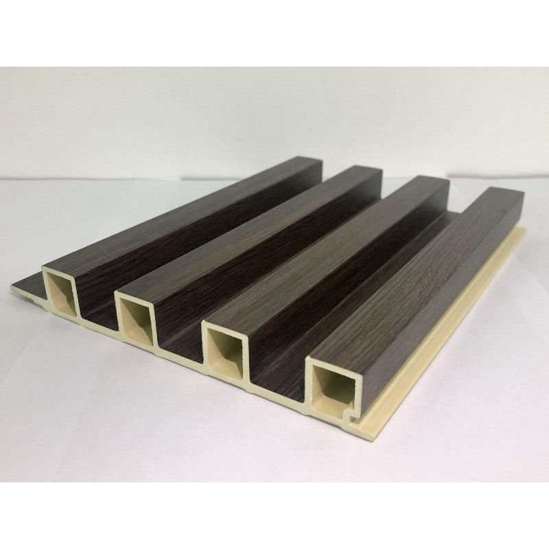 Innenarchitektur Klassische WPC Fluted Wandplatte Beschichtung Schwarzes Holz Getreide Gitter Innenraum Great Wall Panel