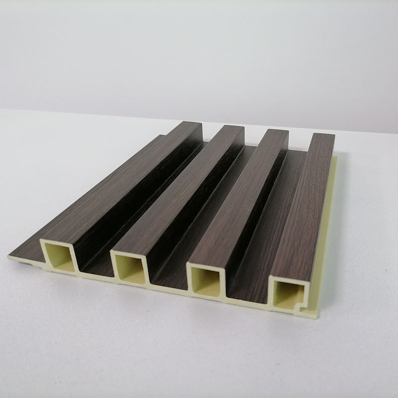 Innenarchitektur Klassische WPC Fluted Wandplatte Beschichtung Schwarzes Holz Getreide Gitter Innenraum Great Wall Panel