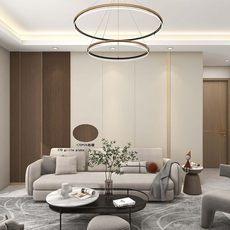 Dekorative Wandtafeln Decken Louver Wpc Fluted Panels Schieferholz Pvc Wpc Wandtafeln Innenraum mit Led