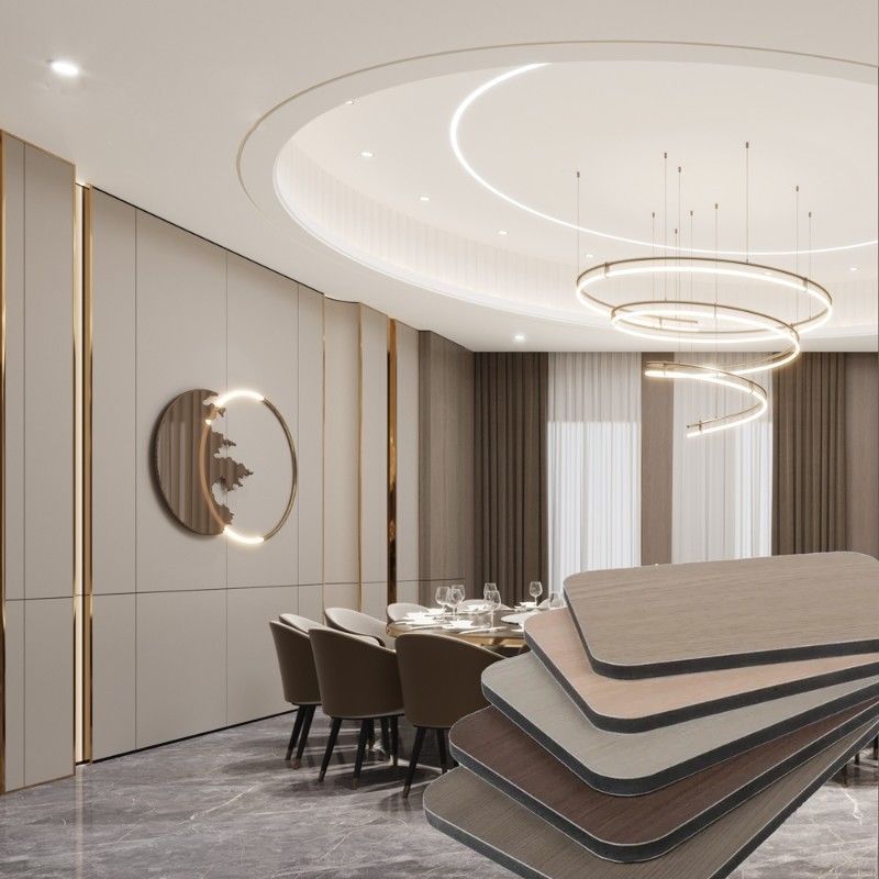 Baumwolle, Holz, Kohlenstoff, Kristallplatte, Verniswand und Pvc-Wandplatten