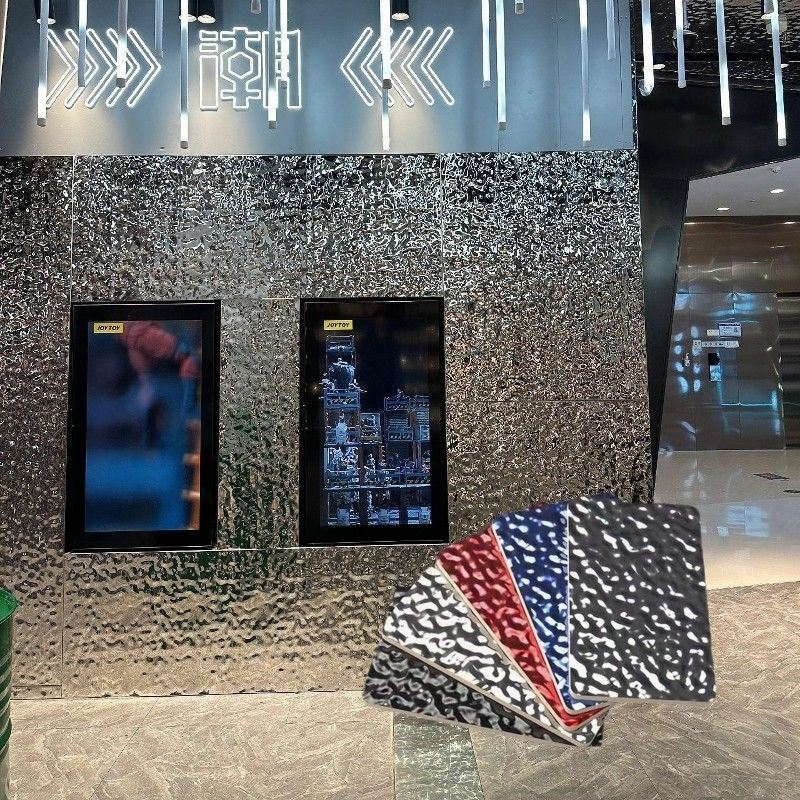 PVC-Wandplatte mit Innenraum Wasserwellen-Kohlenstoff-Kristall-Design Bambus Holzfaser Bambus Holzkohle Board Schalldicht Feuerdicht