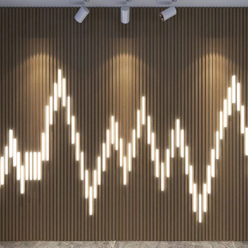 Neues Design Holzkorn Wasserdicht WPC Wandplatten Entwürfe für Innenarchitektur Einfach zu installieren