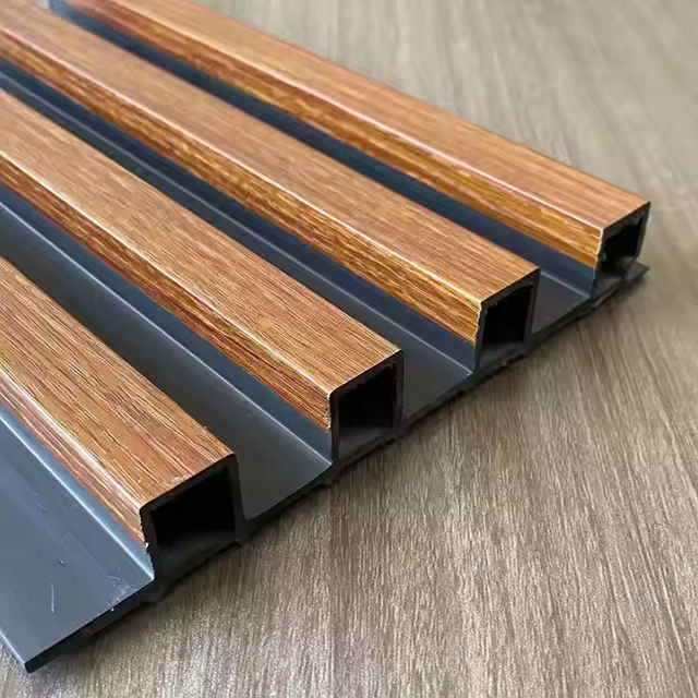 PVC WPC Innenwand Fettplatte 3D Dekor WPC Wandpaneel für Innenhotel Bambus Design