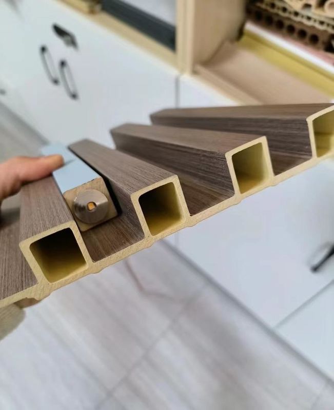 Pvc 3D Fluted Dekorativ Lambrin Holz Composite Innenraum Fluted Panels Wpc Wandplatte Verkleidung Brandschutz Für Kunden Anfordern