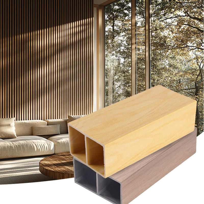 Glänzende WPC-Holzrohre für die Innenausstattung in individueller Farbe