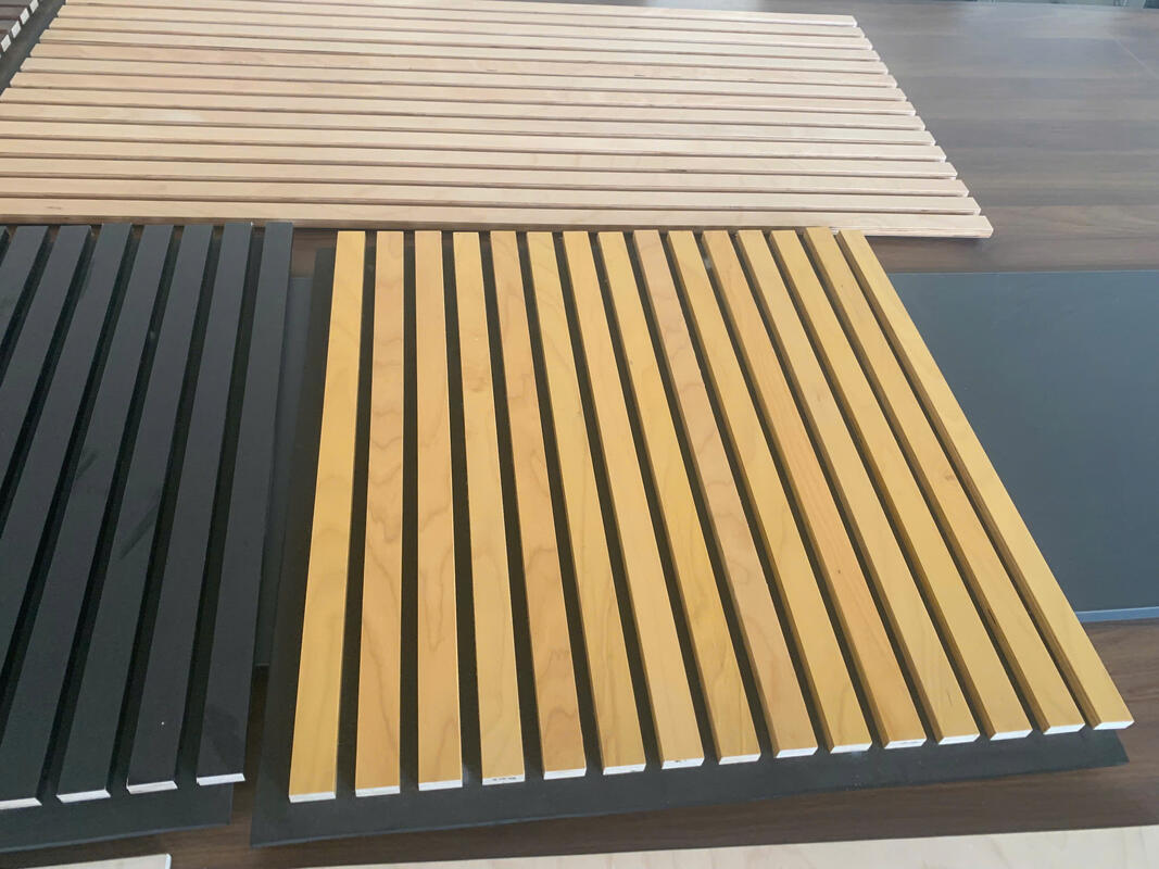 Akustische Wandplatten Wandplatten PET MDF Akustische Wanddekoration für Möbel Akustische Holzwandplatten modernes Design Flexibel