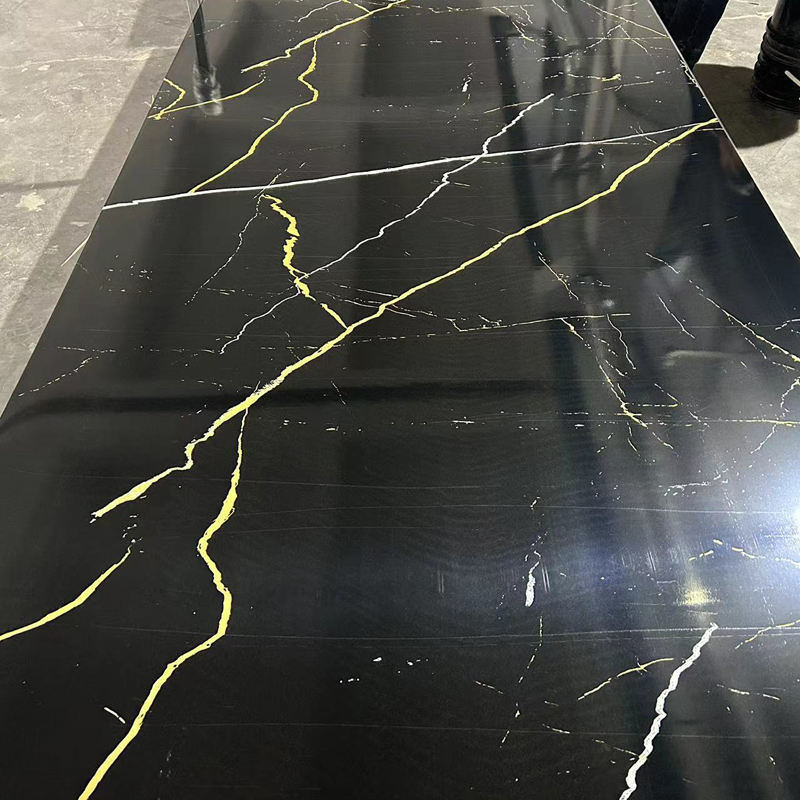 600*2440mm 4mm 5mm Custom Design SPC Marmorplatte Wasserdicht für Innenräume PVC Wandplatte Kunststoff UV Marmorblech