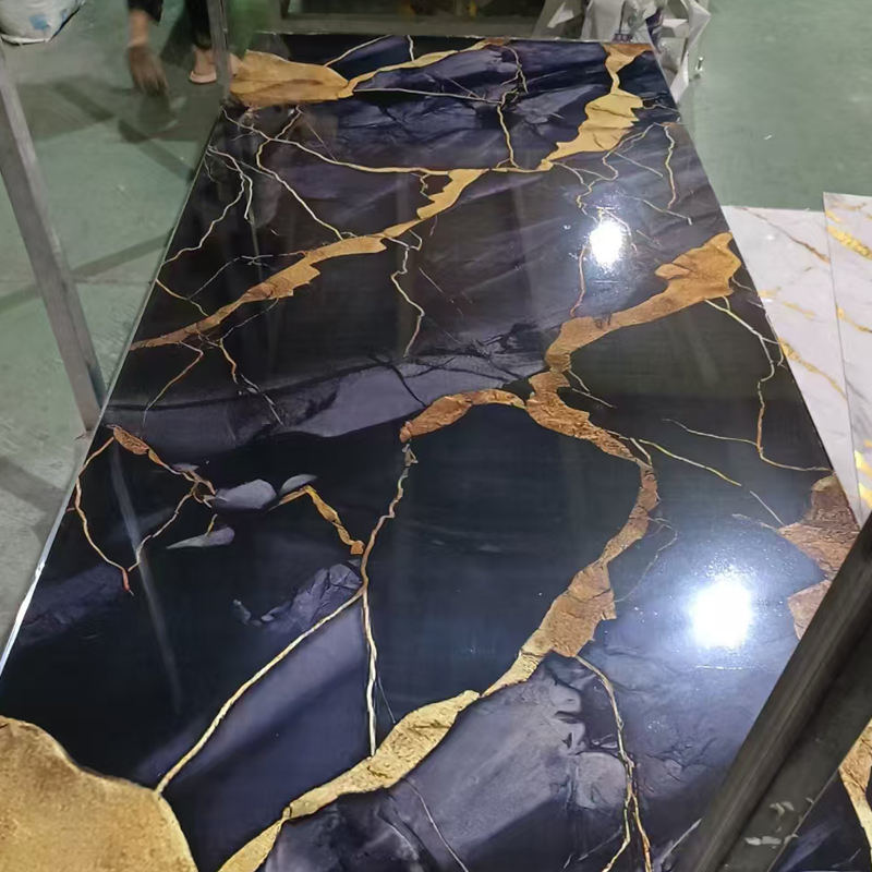 1220*2440mm angepasste Farb-UV-Platte PVC-Marmorplattenwandplatte für Innenwanddekoration