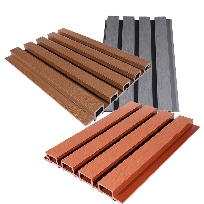 Moderne Outdoor WPC Wandpaneele, einfach zu installieren und klassisches Design, wasserdicht für Außenbereiche