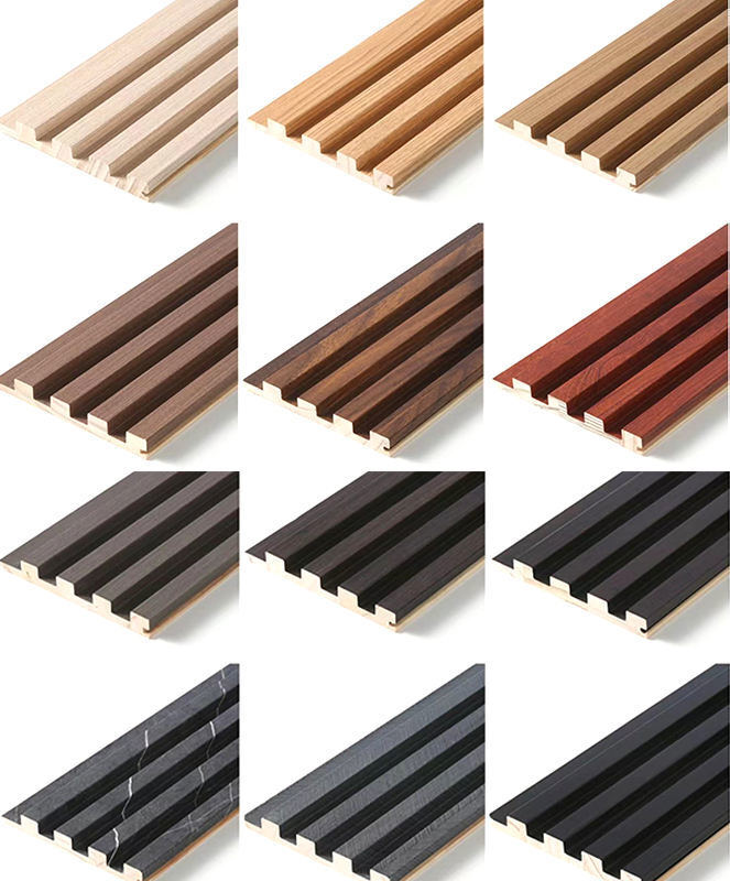 PVC WPC Wandpaneel Holzmaserung Rillenpaneel 3D Paneel zur Dekoration