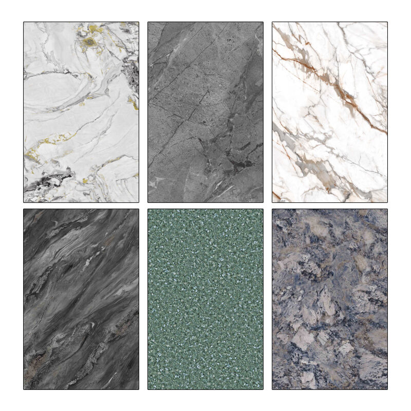 Wasserdichte, leichte 3D-Design-Paneele aus PVC-Marmorplatten für Wandpaneele, Marmor-UV-Platten, Innenausstattung