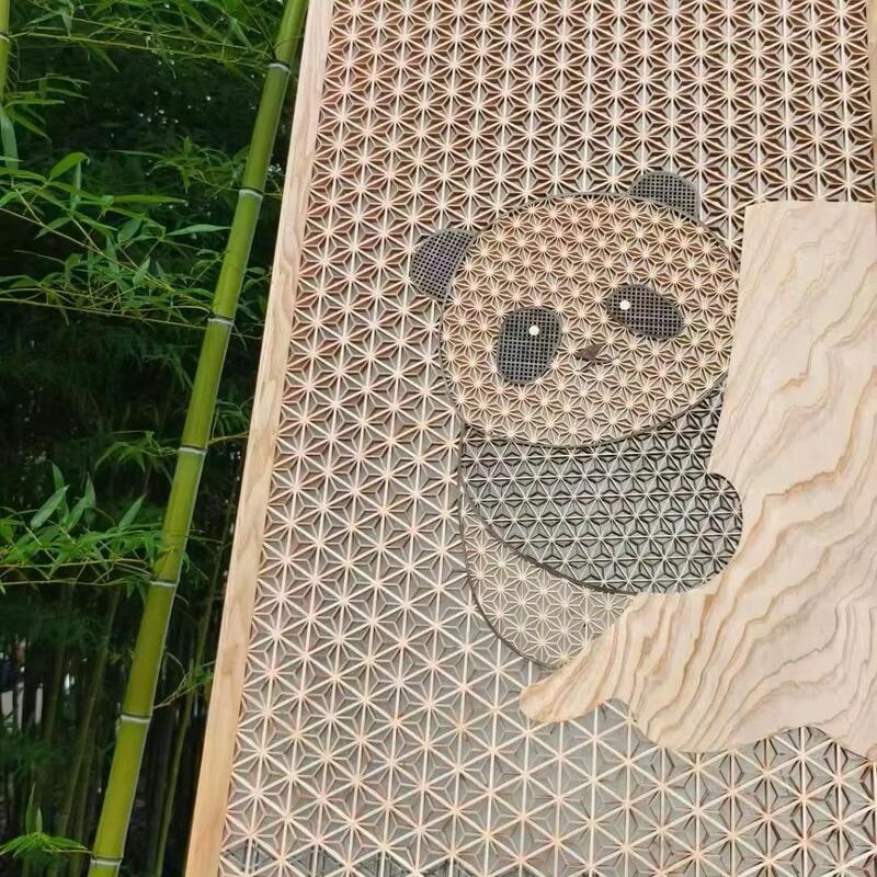 Holzbearbeitung Kumiko Holzhandwerk für Holztür Fenster Holzkiste Japanische Restaurantdekoration Trennwand