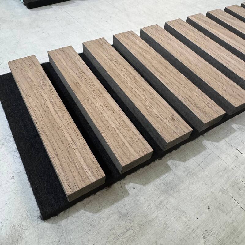 MDF Acoustic Panel Grille Soundproof Wall Panel Decorative Wooden Slat 3D Design Lightweight Noise Reduction Interior Use
