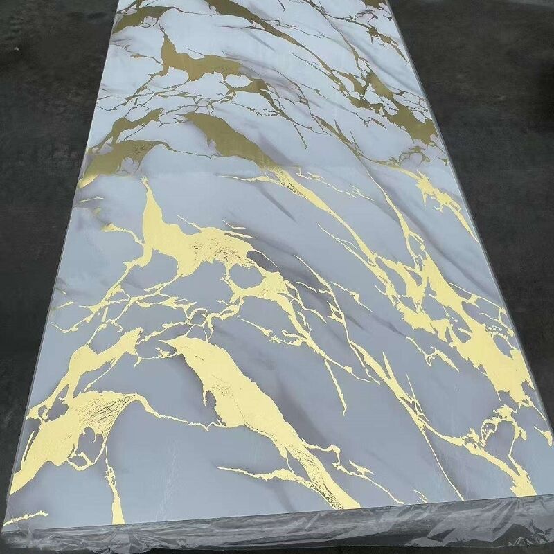 UV Marble PVC Wall Panels Easy Install Interior Decorative Sheets