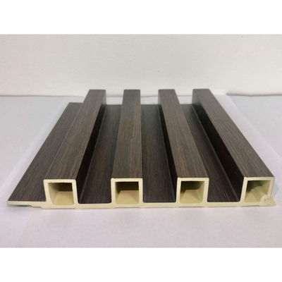 Innenarchitektur Klassische WPC Fluted Wandplatte Beschichtung Schwarzes Holz Getreide Gitter Innenraum Great Wall Panel