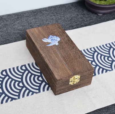 Individuell angefertigte Multikolor Paulownia Massivholz Schmuckschachtel für Geschenklager