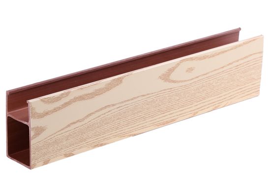 Umweltfreundliche hohle quadratische PVC-Rohre Säule Holz-Kunststoff-Holz WPC-Rohr für Trennwand