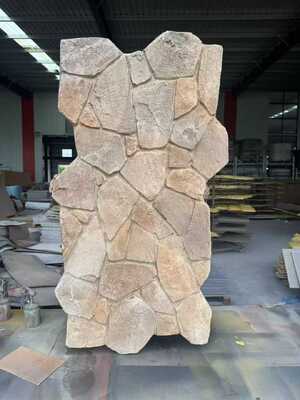 Qualität Außenwandplatten Moderne Polyurethan PU Kunstkulturstein Leichtgewicht Kunststoff Pu Marmorstein usine