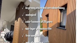 Moderne WPC-Wandverkleidung für Außenbereiche